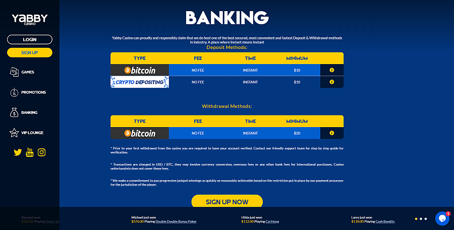 YabbyCasino_Banking