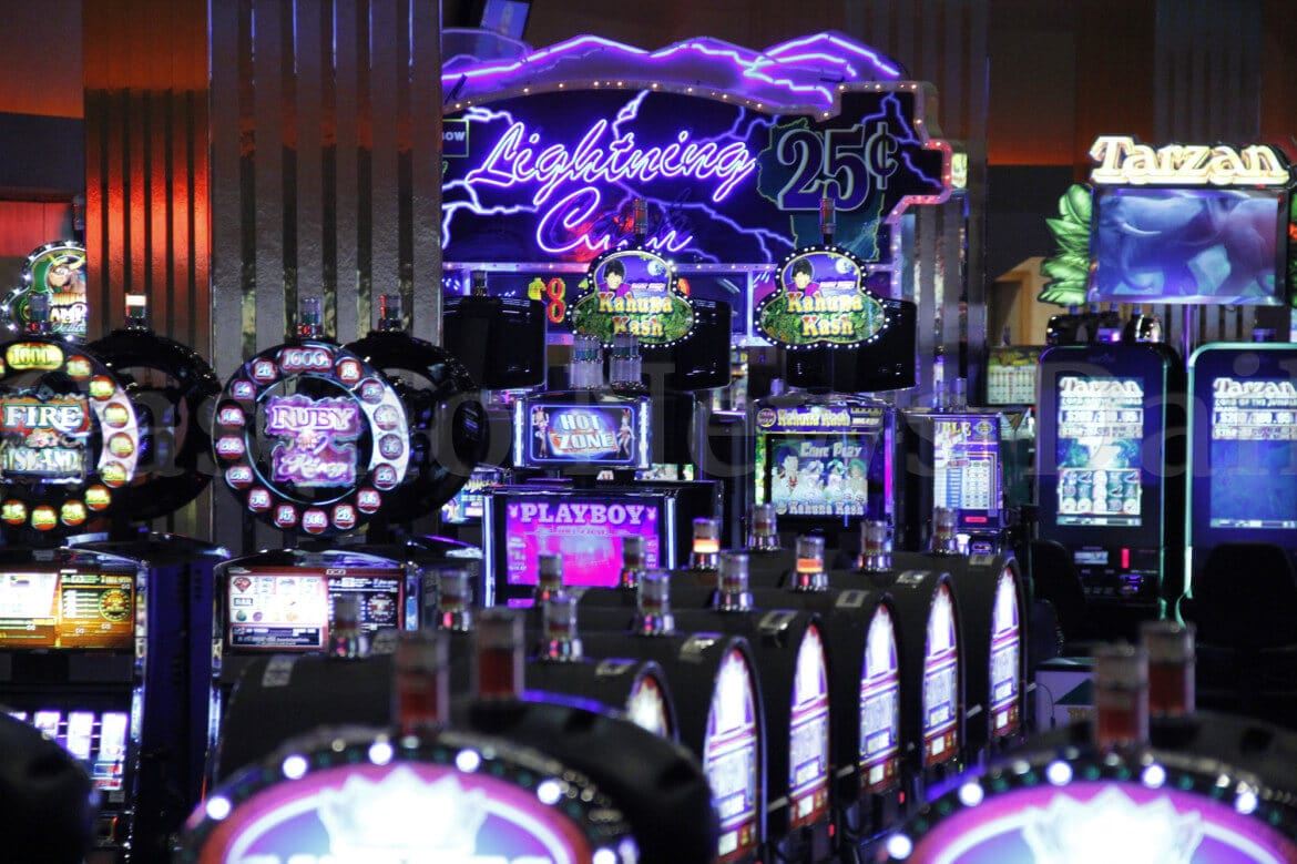 Screenshot of video slots in casino
