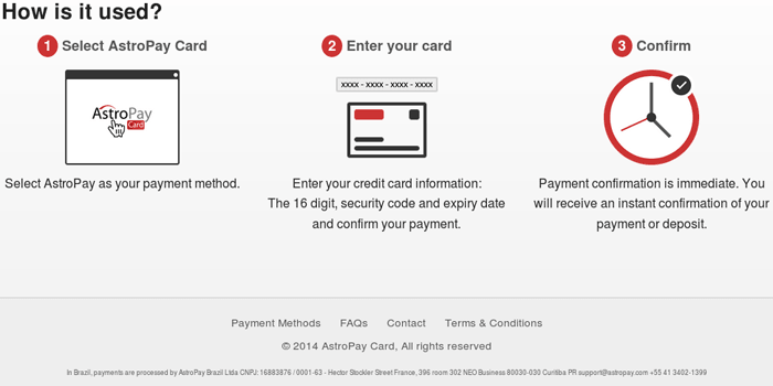 Screenshot of AstroPay Card How To Use Page