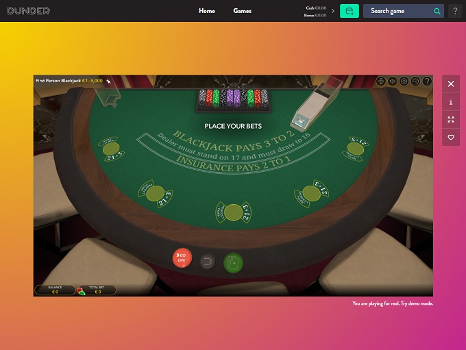 Dunder Casino new Game 3 