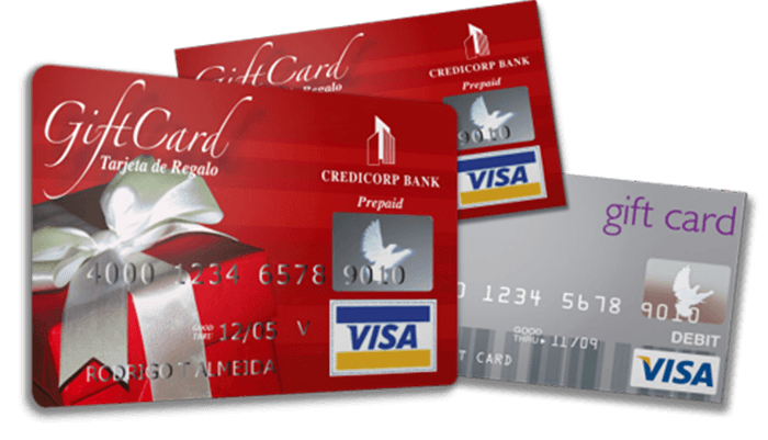 Collage of prepaid visa gift cards