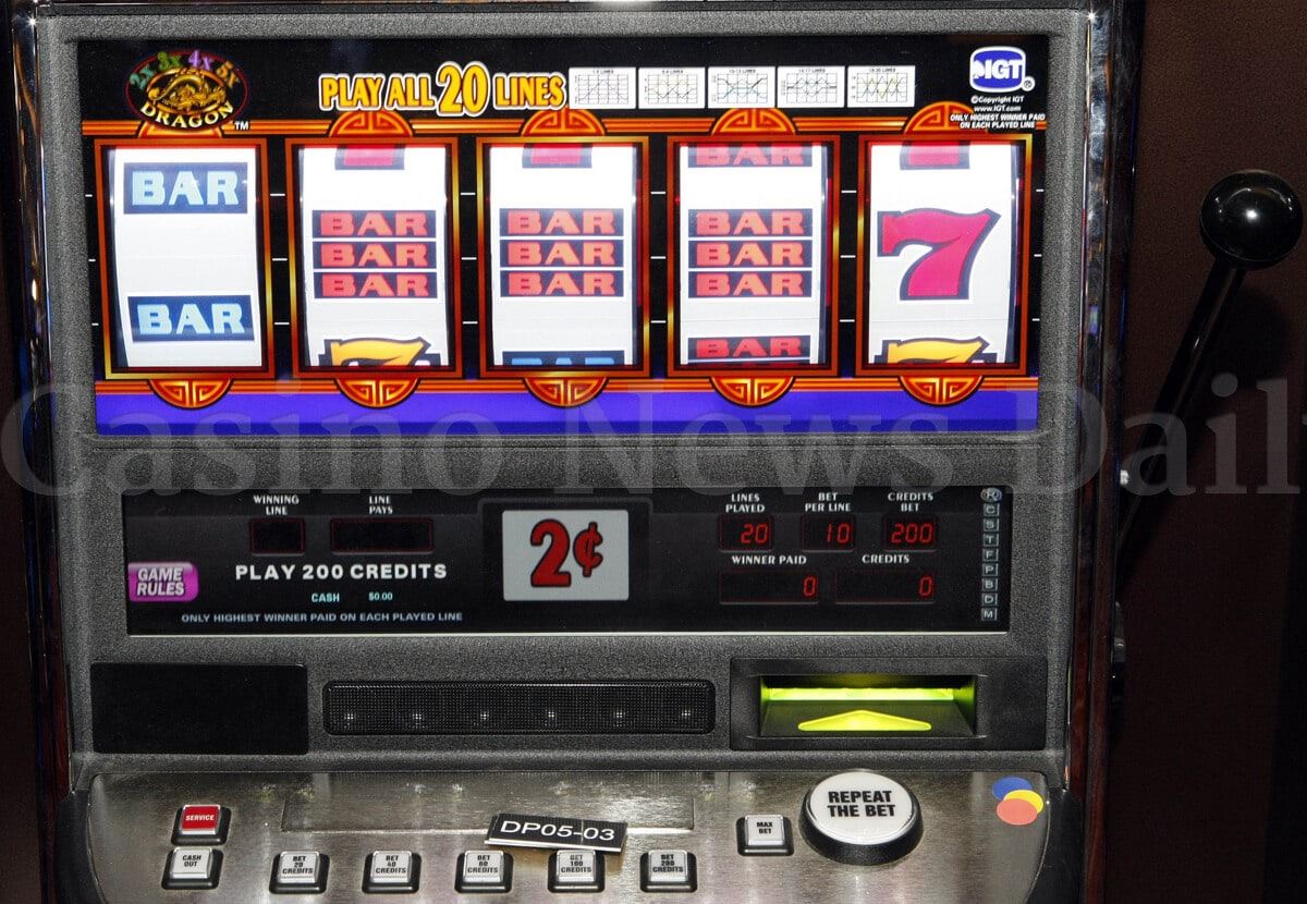 Screenshot a single playline classic slot machine