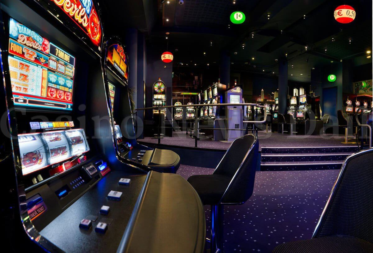 Screenshot of slot machine in casino